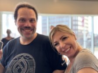 SFWA Nebula Core Team Members Erik Grove and Katelyn Brehm.