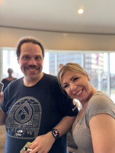 SFWA Nebula Core Team Members Erik Grove and Katelyn Brehm.