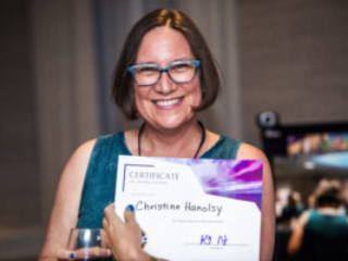 Nebula Finalist Christine Hanolsy. (Photo by Kaitrin Acuna, 2025.)