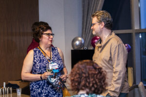 Maren Anderson and Josh Storey in conversation. (Photo Credit: Kaitrin Acuna, 2025.)